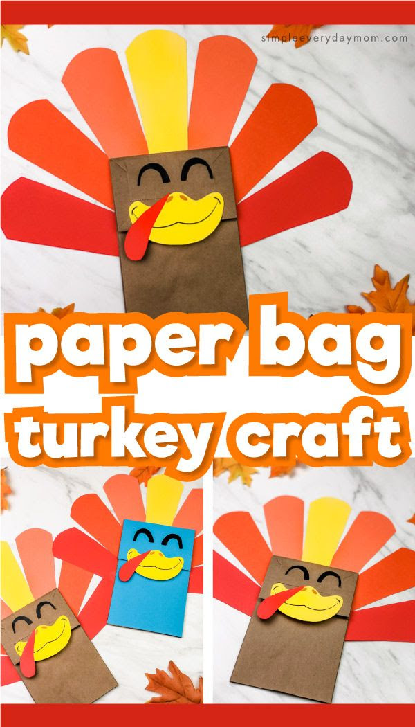 Paper Bag Turkey Craft For Kids Turkey craft, Paper bag crafts, Paper