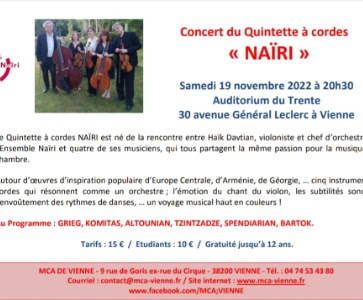 Concert Quintette NAĨRI 