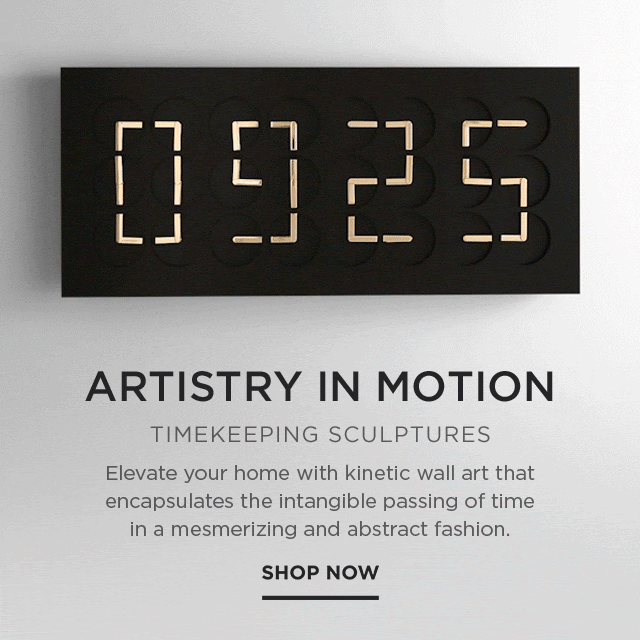 Elevate your home with kinetic wall art that encapsulates the intangible passing of time | SHOP NOW