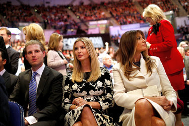 Ivanka and Melania Trump at a presidential debate in South Carolina.