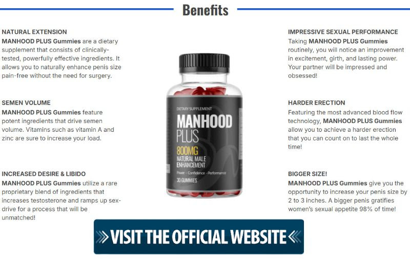 Manhood Plus Male Enhancement Gummies Benefits