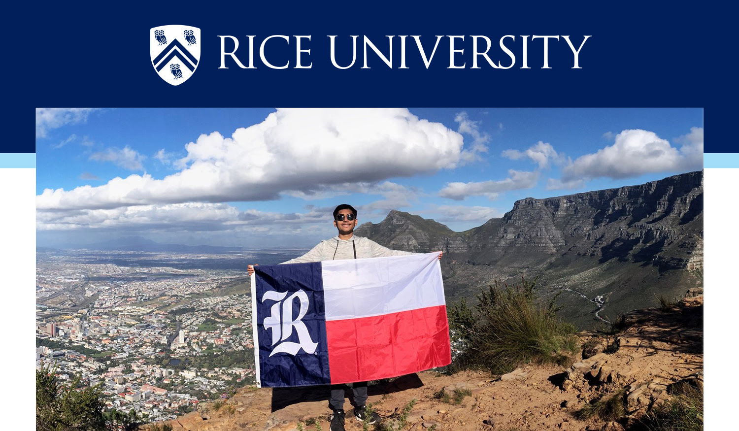 Rice University student on a study abroad trip
