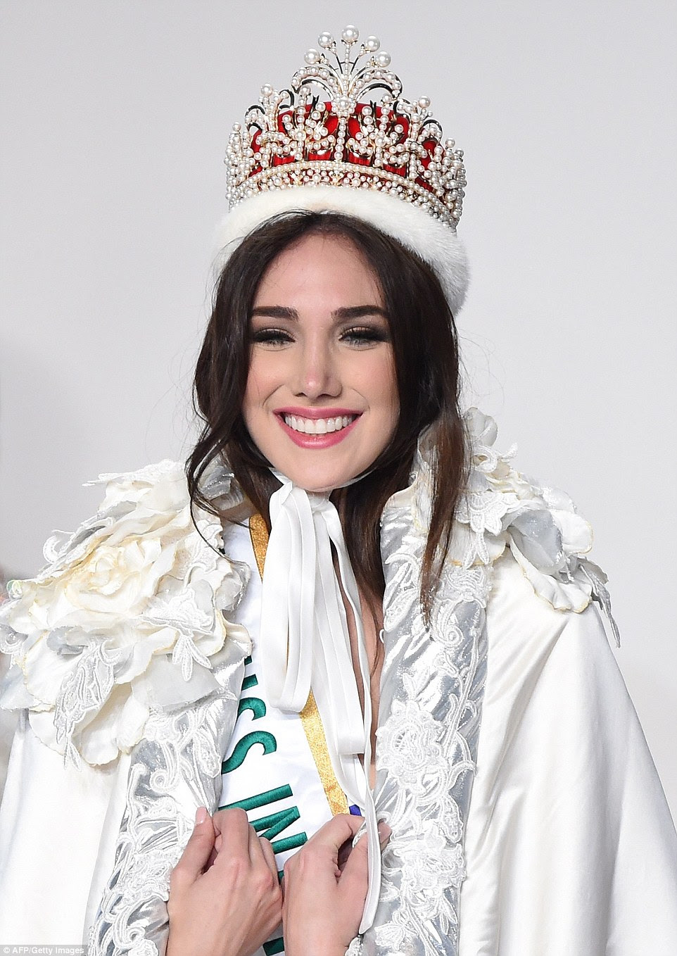 Miss Venezuela Edymar Martinez fended off competition from beauties from 70 countries and regions across the globe to be crowned Miss International 2015 (pictured)