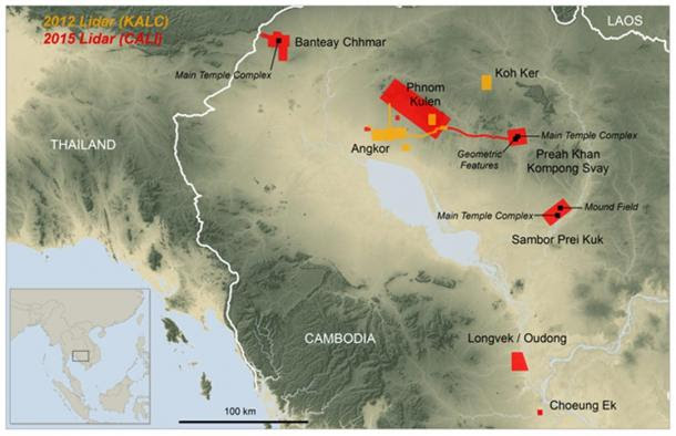 Map of the sites with an inset of the Southeast Asian region 