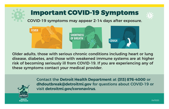 COVID Health Dept. Symptoms