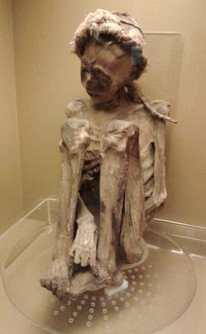 Chilean mummy at the Museu Nacional in Rio.