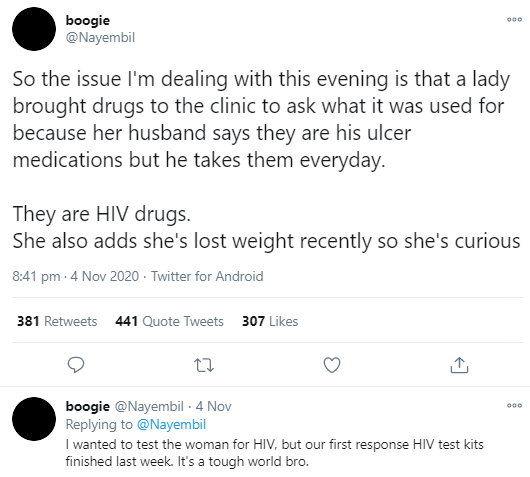 Medic reveals dilemma after curious woman brings her husband