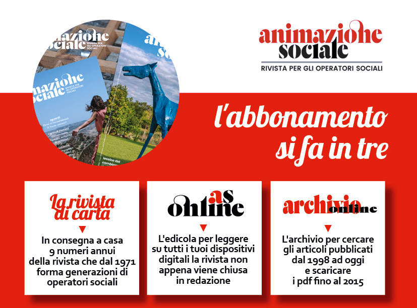 ANIMAZIONE SOCIALE rivista in formato cartaceo rivista online