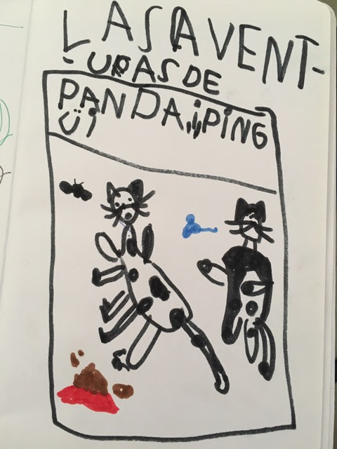 Dibujo de Panda y Pingüi hecho por León