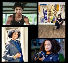 Collage of the four artists in the exhibit