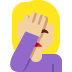 Woman facepalming (medium light skin tone) 🤦🏼♀️