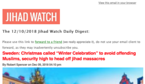 Subscribe to the Jihad Watch Daily Digest