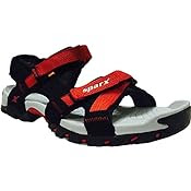 Sparx Men's Black and Red Sandals (SS-447)