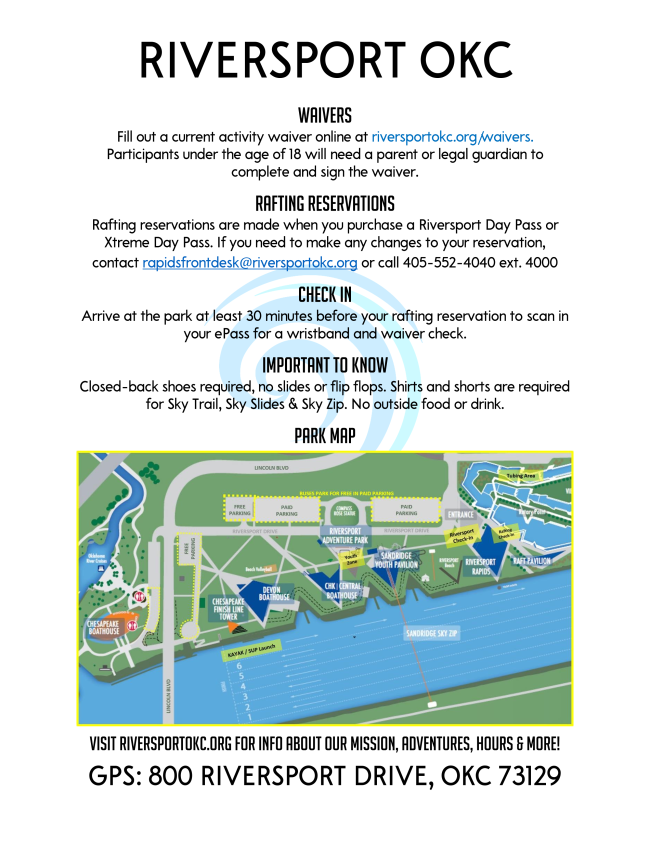 Riversport OKC Pass Holder Information