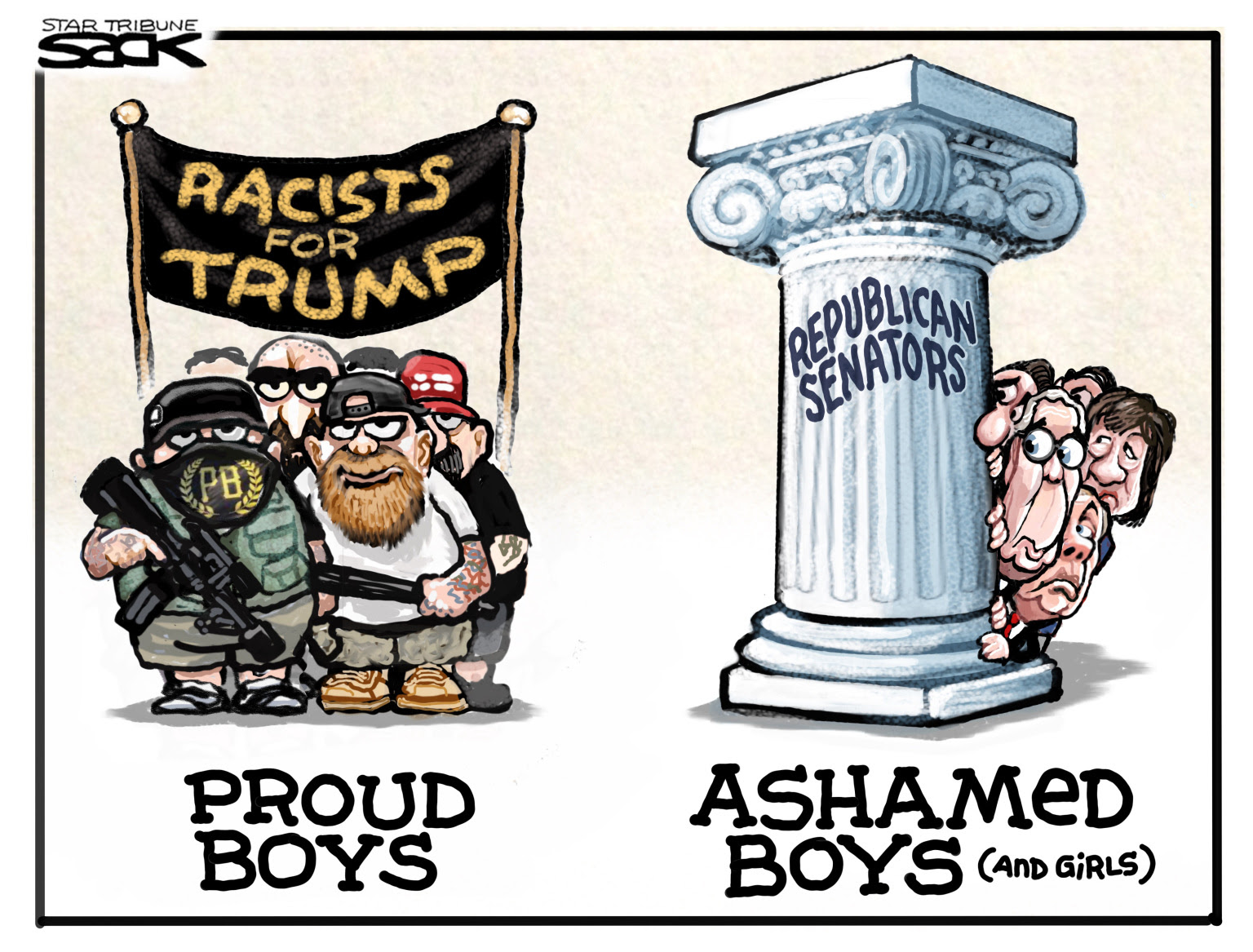 Republicans condone Trump violence