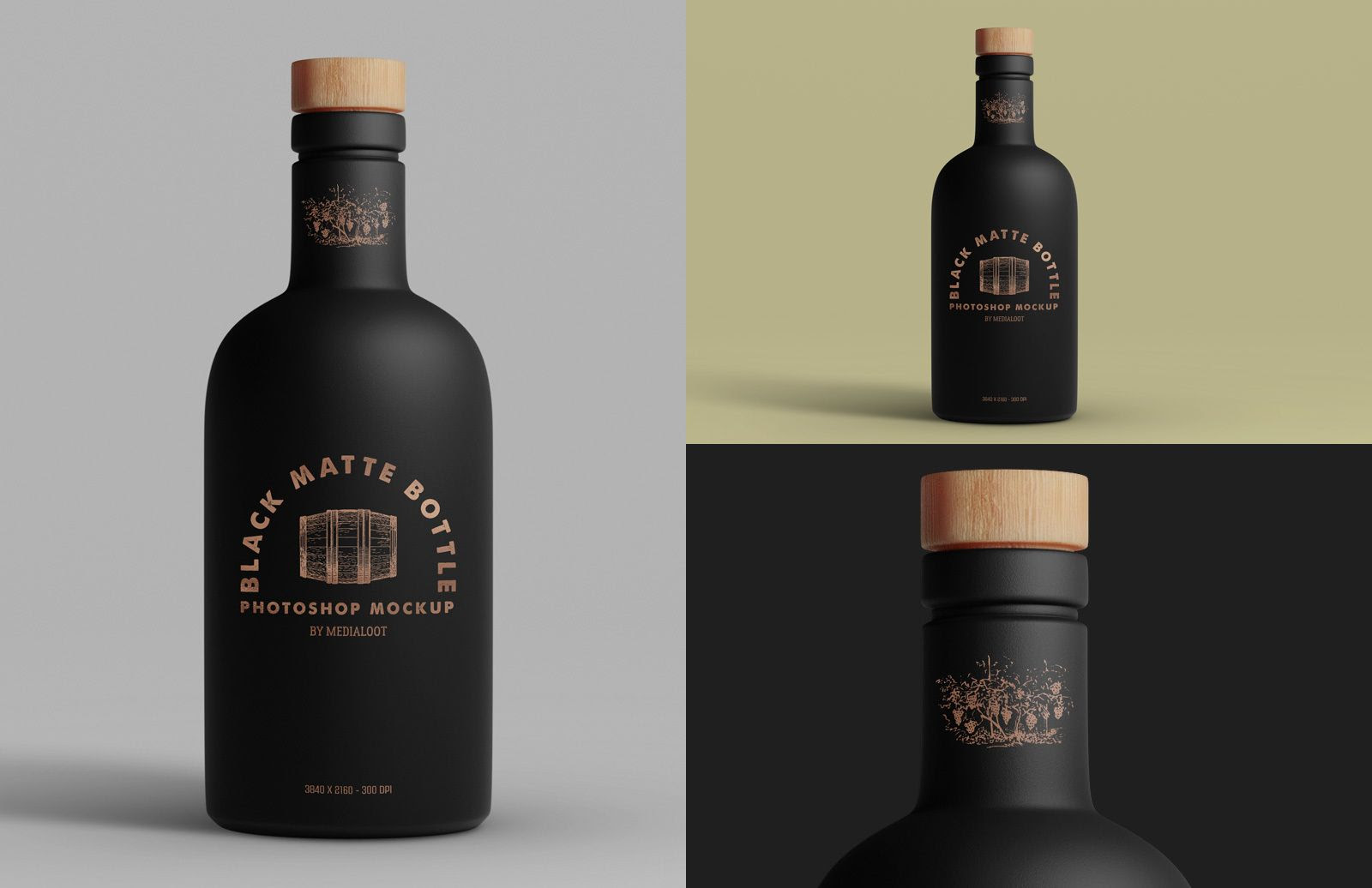 Black Matte Bottle Mockup in 2020 Bottle mockup, Bottle, Matte