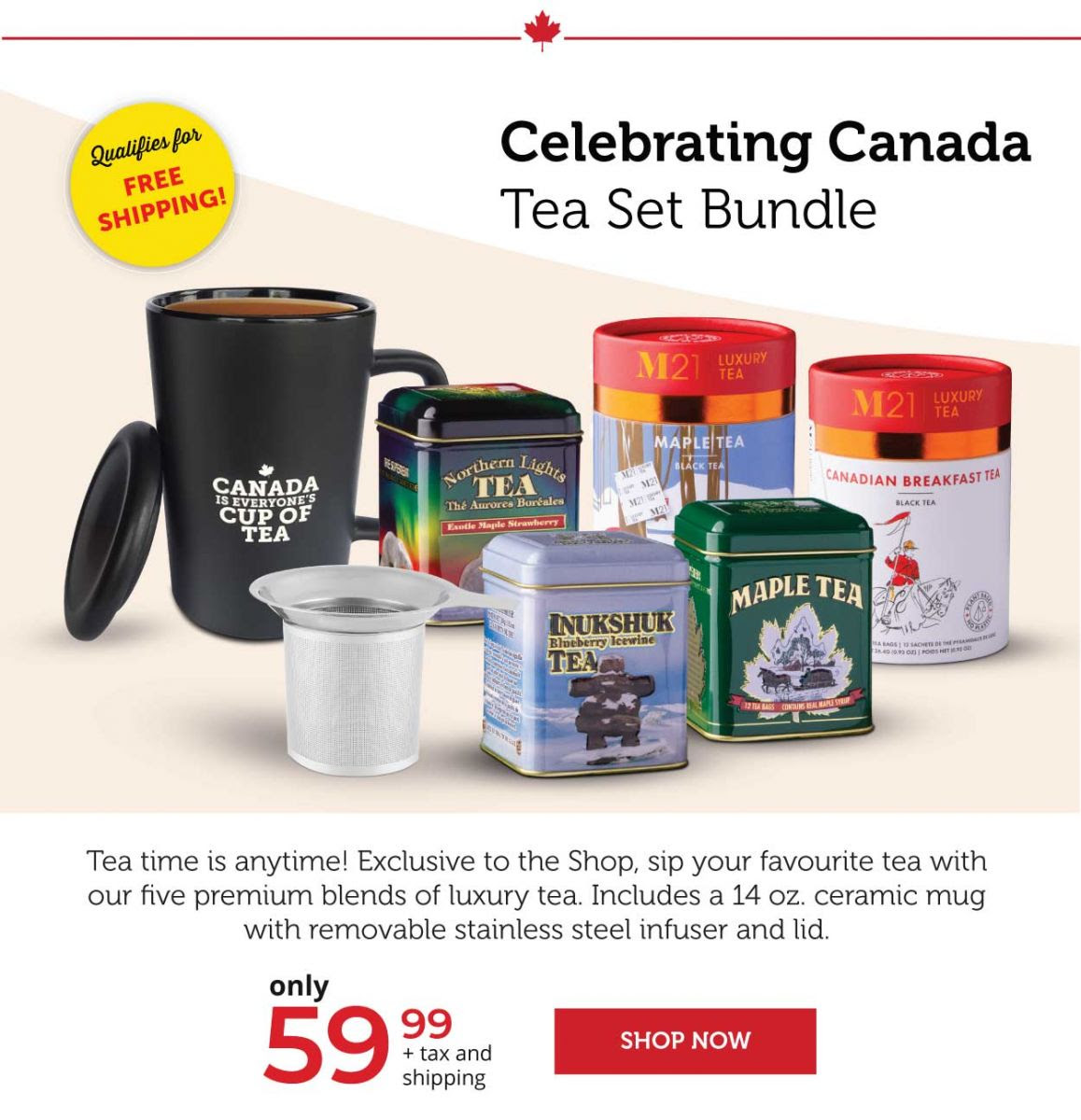 Celebrating Canada 5-Tea Set Bundle