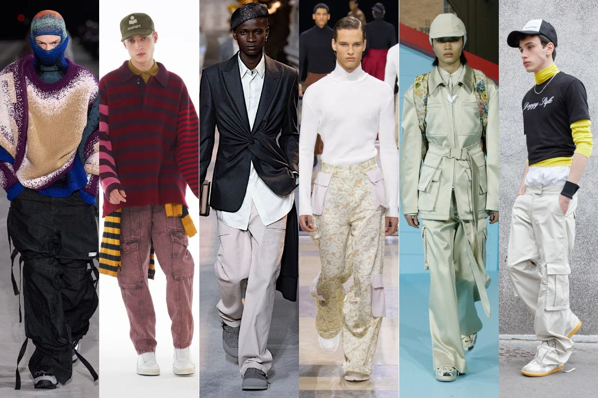 De izquierda a derecha colecciones otoño invierno 2022 2023 de YProject Isabel Marant Dior Men Joeone Louis Vuitton y...