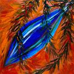 Cat # 13263 Copper Blue Drop  - Fine Art Ornament Series - Posted on Tuesday, November 18, 2014 by Sea Dean