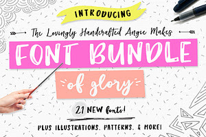 Angie Makes Font Bundle of Glory