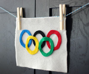 DIY Olympic Flag Craft + save.