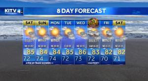 Saturday Morning Weather - Trade Winds Strengthen, Windward and Mauka Showers Continue
