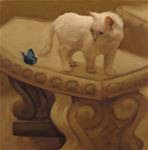 White Cat meets Butterfly, The Encounter - Posted on Thursday, February 5, 2015 by Diane Hoeptner