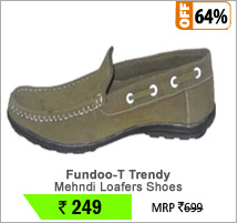Fundoo-T Trendy Mehndi Loafers Shoes