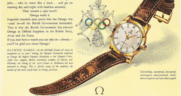 Vintage Omega Seamaster Ad for the Olympic Games