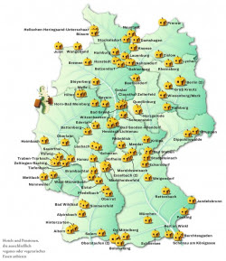 ZEIT-Magazin map of german VeggieHotels