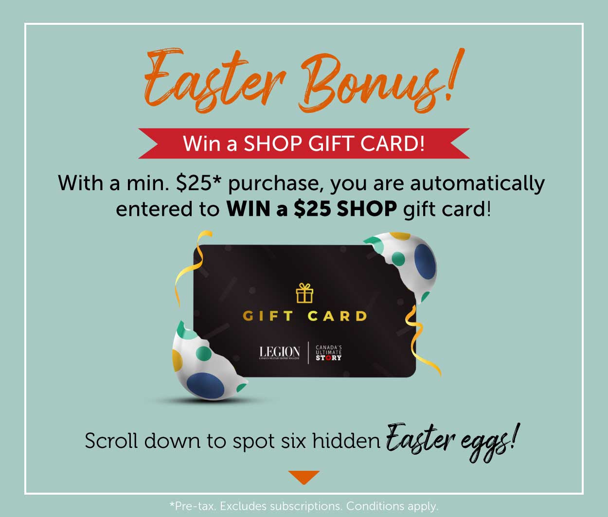 Pre-Easter BONUS! Win a GIFT CARD!