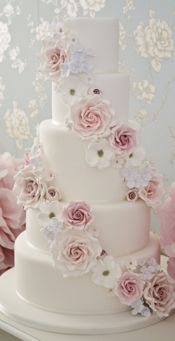 Wedding Cakes with Sugar Flowers