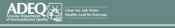 ADEQ logo - Clean Air, Safe Water, Healthy Land for Everyone