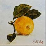 Lemon Oil on canvas panel 6x6 in - Posted on Monday, April 13, 2015 by Nina R. Aide