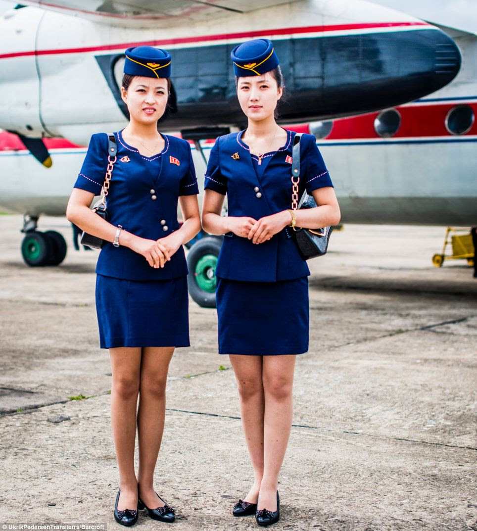 Welcome to North Korea: Photographer Ulrik Pedersen has captured the softer side of the isolated nation, including air hostesses from state-owned Air Koryo that met him before his flight in
