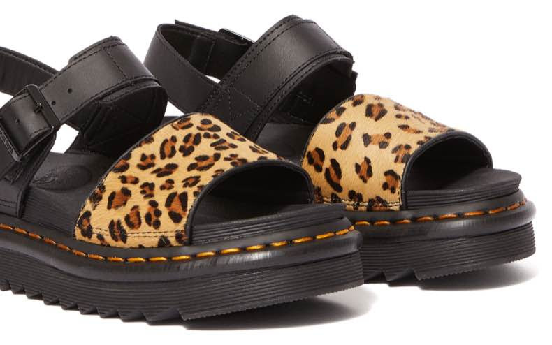 Doc marten sandals discount leopard