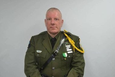 Profile of ECO Darryl Lucas in uniform