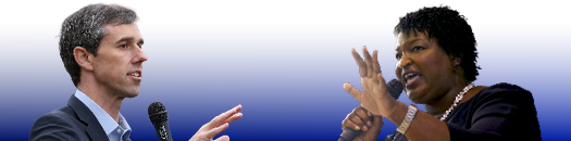 Stacey Abrams and Beto O'Rourke