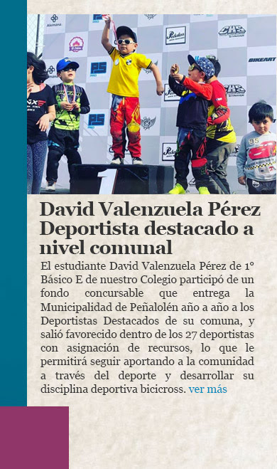 David Valenzuela Pérez Deportista destacado a nivel comunal