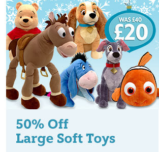 50% Off Large Soft Toys