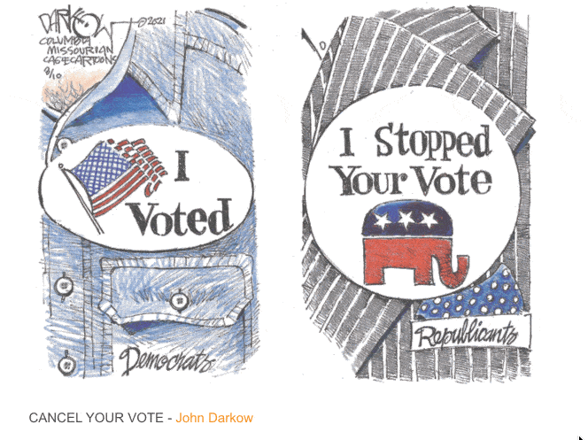 Republicans push for voter suppression while distracting the public from the benefits of the COVIC Relief Bill.