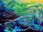 Abstract Mixed Media Seascape Painting "Ocean Blue" by Colorado Artist Carol Nelson - Posted on Thursday, February 5, 2015 by Carol Nelson