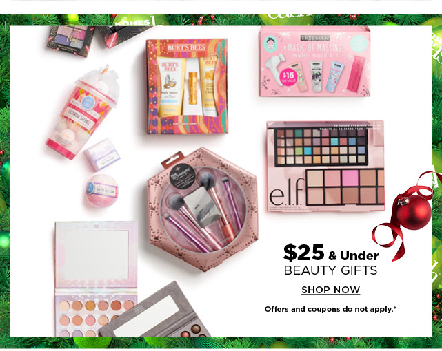 $25 and under beauty gifts.  shop now