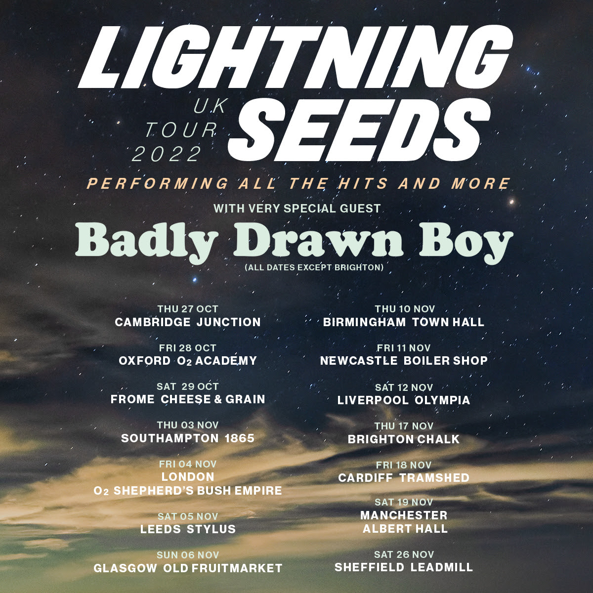 Lightning Seeds have today announced a major UK tour • WithGuitars