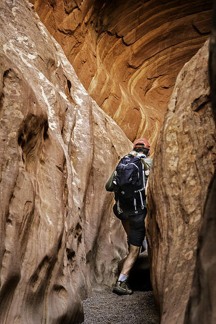 K04Mike in slot canyon