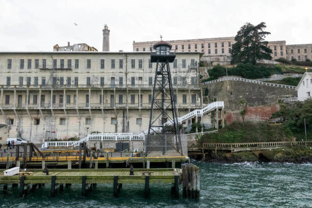 SAN FRANCISCO, CA - DECEMBER 17: A general view of Alcatraz Island on December 17, 2019, in San Francisco, California. Located in San Francisco Bay, 1.25 miles offshore from the city of San Francisco, Alcatraz Island - also known as