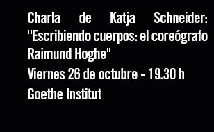 Charla de Katja Schneider. Viernes 26 de octubre - 19:30 h. Goethe Institut