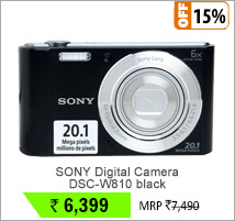 SONY digital camera DSC-W810 black+20.1 mp+6x zoom+HD VIDEO