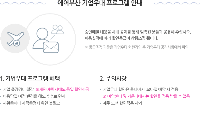 에어부산 기업우대 프로그램 안내