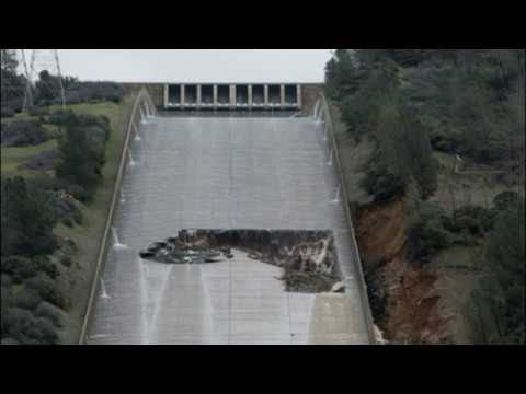 UPDATES - Huge Hole Opens Up at California's Oroville Dam Spillway  Hqdefault